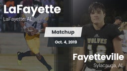 Matchup: LaFayette vs. Fayetteville  2019