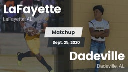Matchup: LaFayette vs. Dadeville  2020
