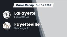 Recap: LaFayette  vs. Fayetteville  2020