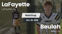 Matchup: LaFayette vs. Beulah  2020