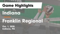 Indiana  vs Franklin Regional  Game Highlights - Oct. 1, 2020