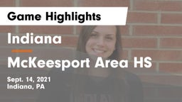Indiana  vs McKeesport Area HS Game Highlights - Sept. 14, 2021