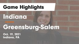 Indiana  vs Greensburg-Salem  Game Highlights - Oct. 19, 2021