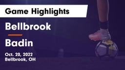 Bellbrook  vs Badin  Game Highlights - Oct. 20, 2022
