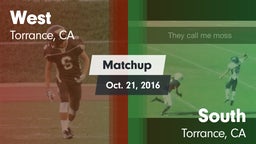 Matchup: West vs. South  2016