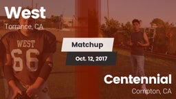 Matchup: West vs. Centennial  2017