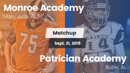 Matchup: Monroe Academy vs. Patrician Academy  2018