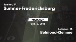 Matchup: Sumner-Fredericksbur vs. Belmond-Klemme  2016