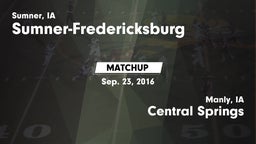 Matchup: Sumner-Fredericksbur vs. Central Springs  2016