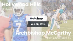 Matchup: Hollywood Hills vs. Archbishop McCarthy  2019