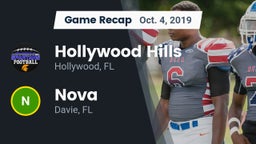 Recap: Hollywood Hills  vs. Nova  2019