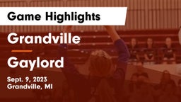 Grandville  vs Gaylord  Game Highlights - Sept. 9, 2023