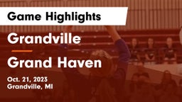 Grandville  vs Grand Haven Game Highlights - Oct. 21, 2023