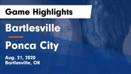 Bartlesville  vs Ponca City  Game Highlights - Aug. 21, 2020