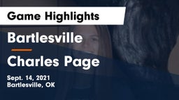 Bartlesville  vs Charles Page  Game Highlights - Sept. 14, 2021