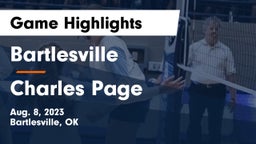 Bartlesville  vs Charles Page  Game Highlights - Aug. 8, 2023