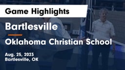Bartlesville  vs Oklahoma Christian School Game Highlights - Aug. 25, 2023