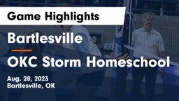 Bartlesville  vs OKC Storm Homeschool Game Highlights - Aug. 28, 2023