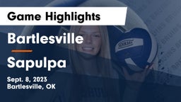 Bartlesville  vs Sapulpa  Game Highlights - Sept. 8, 2023