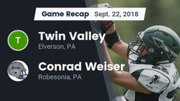 Recap: Twin Valley  vs. Conrad Weiser  2018