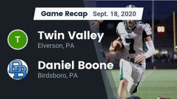 Recap: Twin Valley  vs. Daniel Boone  2020