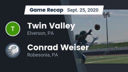 Recap: Twin Valley  vs. Conrad Weiser  2020