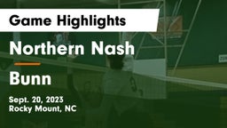 Northern Nash  vs Bunn Game Highlights - Sept. 20, 2023