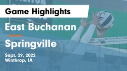East Buchanan  vs Springville  Game Highlights - Sept. 29, 2022