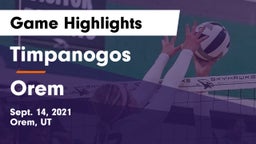 Timpanogos  vs Orem  Game Highlights - Sept. 14, 2021