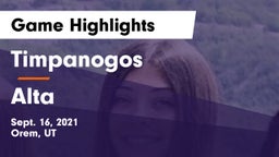 Timpanogos  vs Alta  Game Highlights - Sept. 16, 2021