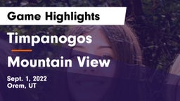 Timpanogos  vs Mountain View  Game Highlights - Sept. 1, 2022