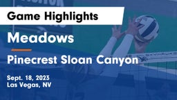 Meadows  vs Pinecrest Sloan Canyon Game Highlights - Sept. 18, 2023