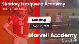 Matchup: Sharkey Issaquena Ac vs. Marvell Academy  2020