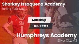Matchup: Sharkey Issaquena Ac vs. Humphreys Academy 2020