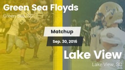Matchup: Green Sea Floyds vs. Lake View  2016