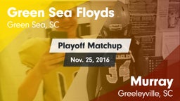 Matchup: Green Sea Floyds vs. Murray  2016