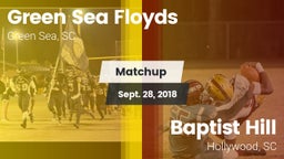 Matchup: Green Sea Floyds vs. Baptist Hill  2018