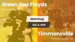 Matchup: Green Sea Floyds vs. Timmonsville  2018