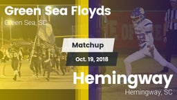 Matchup: Green Sea Floyds vs. Hemingway  2018