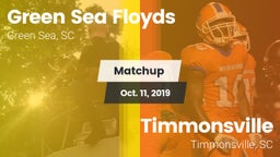Matchup: Green Sea Floyds vs. Timmonsville  2019