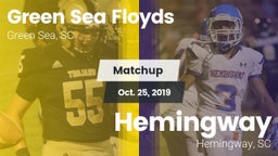Matchup: Green Sea Floyds vs. Hemingway  2019