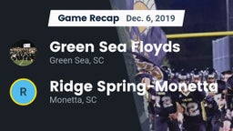 Recap: Green Sea Floyds  vs. Ridge Spring-Monetta  2019
