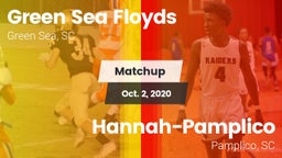 Matchup: Green Sea Floyds vs. Hannah-Pamplico  2020