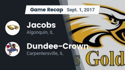 Recap: Jacobs  vs. Dundee-Crown  2017
