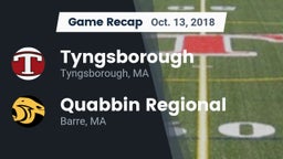 Recap: Tyngsborough  vs. Quabbin Regional  2018