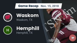 Recap: Waskom  vs. Hemphill  2018