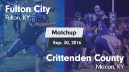 Matchup: Fulton City vs. Crittenden County  2016