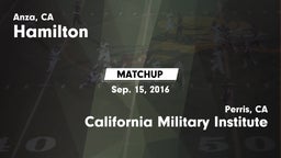 Matchup: Hamilton vs. California Military Institute  2016