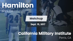 Matchup: Hamilton vs. California Military Institute  2016