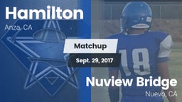 Matchup: Hamilton vs. Nuview Bridge  2017